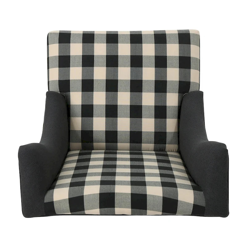 28 High-Back Upholstered Club Chair with Birch Legs