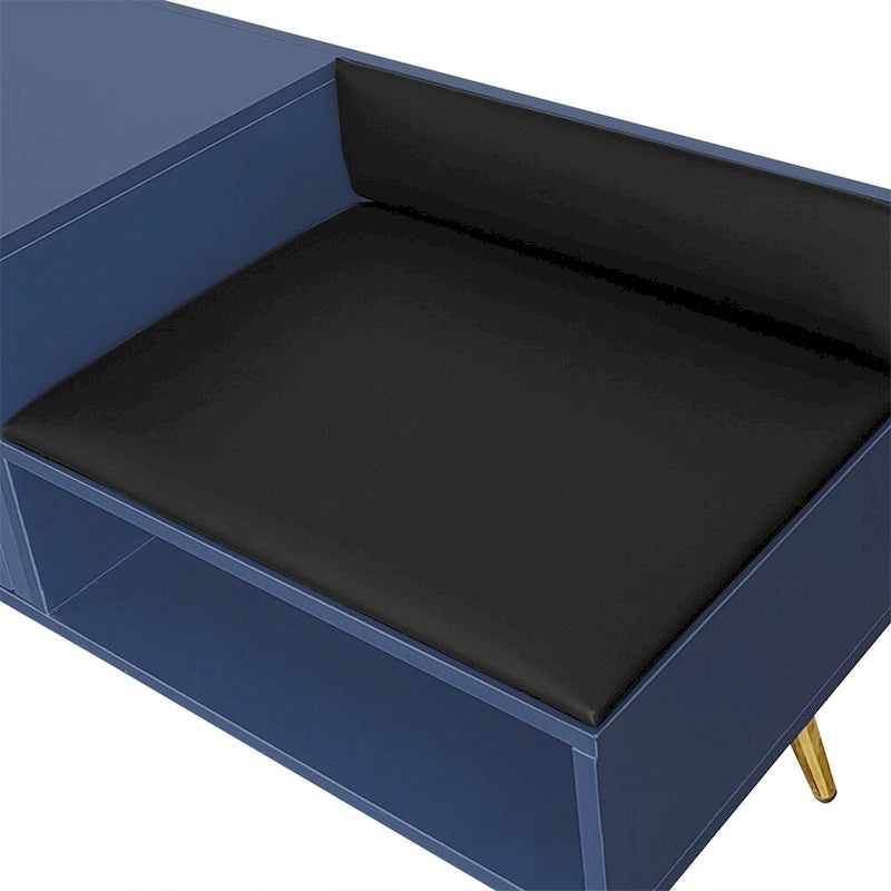 Modern Shoe Storage Bench with Hidden Storage and Upholstered Cushions