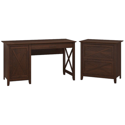 54W Computer Desk with Storage and Cabinet