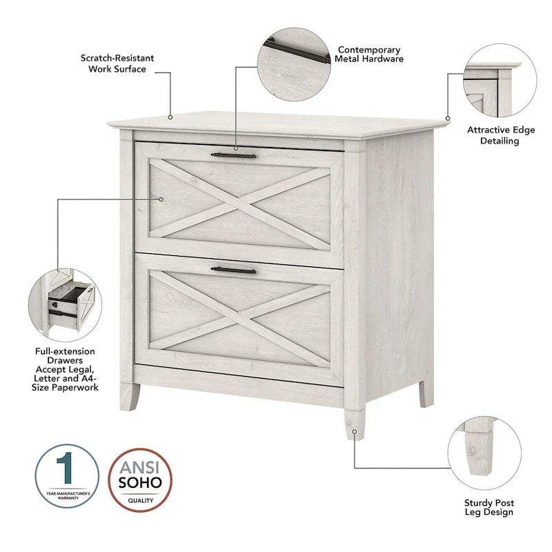 54W Computer Desk with Storage and Cabinet