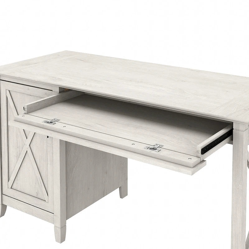 54W Computer Desk with Storage and Cabinet