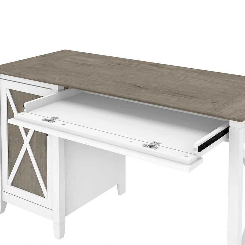 54W Computer Desk with Storage and Cabinet