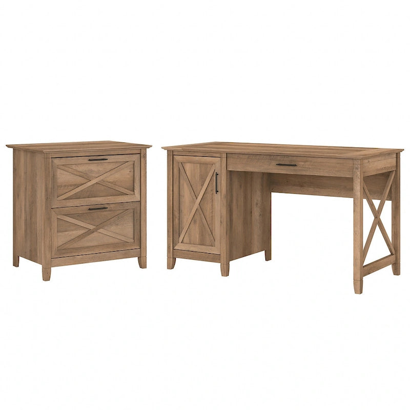 54W Computer Desk with Storage and Cabinet