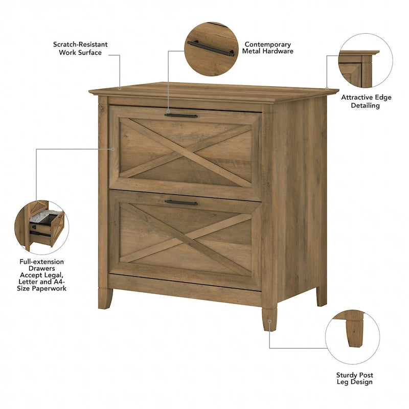 54W Computer Desk with Storage and Cabinet