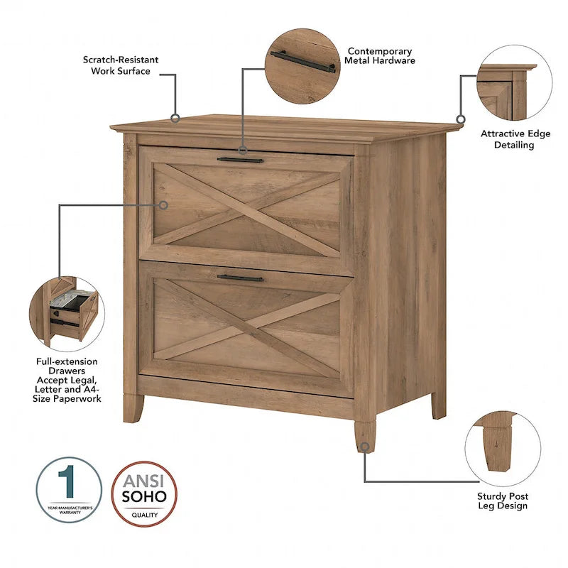 54W Computer Desk with Storage and Cabinet