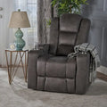 Roomfitters 33 Wide Power Standard Recliner Chair with Arm Storage and USB, Slate