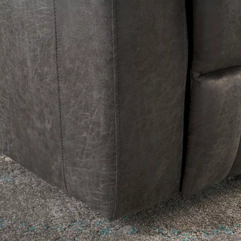 33 Wide Power Standard Recliner Chair with Arm Storage and USB, Slate