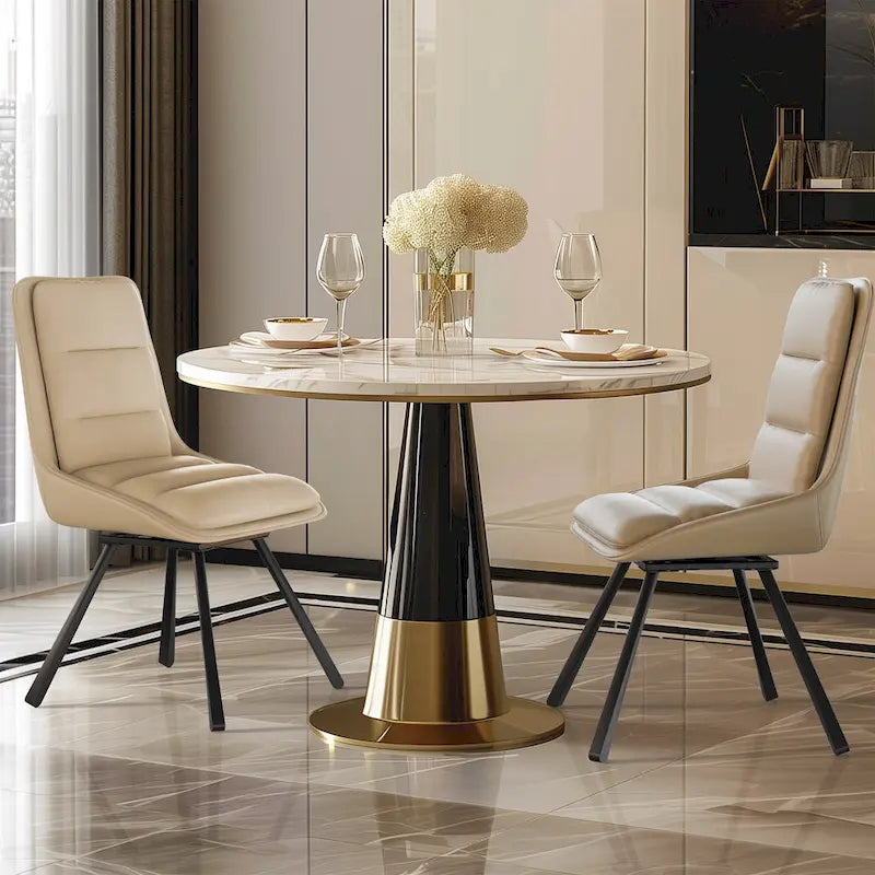 Dining Chairs Set of 2 Mid Century Modern Dining Room Chairs Armless Minimalist Single Chair with Swivel