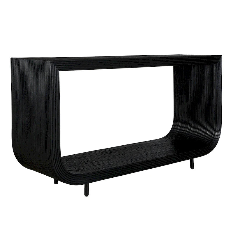 Narrow Entryway Console Table with Storage Shelf for Hallway & Living Room