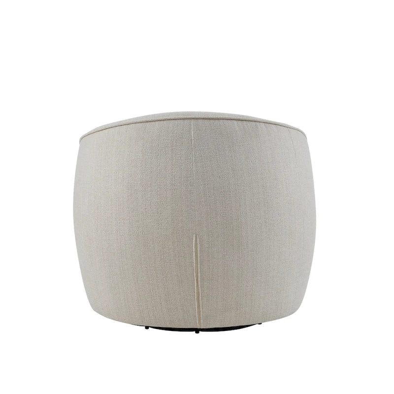 Performance Fabric 360 Swivel Barrel Chair with High-Density Foam Cushions