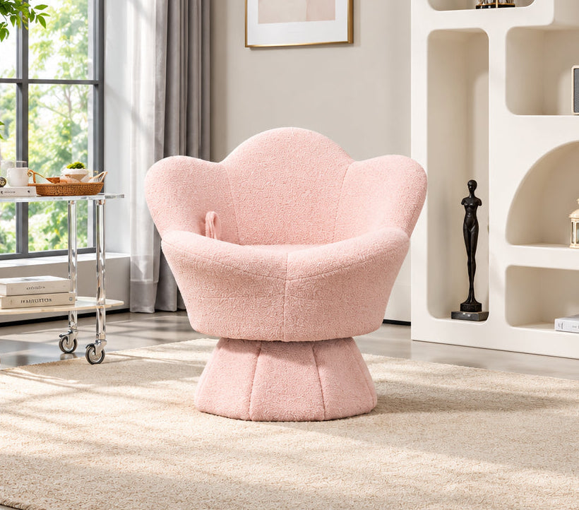 360 Swivel Modern Armchair Salon Chair TV Chair with Plush Cushioning for Living Room Bedroom or Office