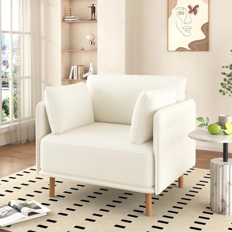 39.17-Inch Wide Upholstered Accent Chair with Padded Seat & Back for Living Room