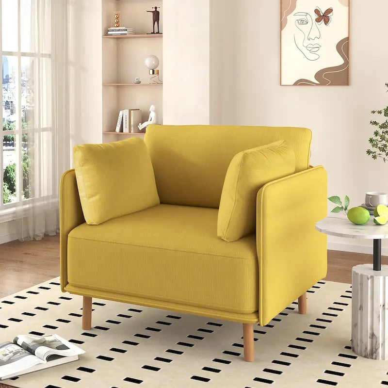 39.17-Inch Wide Upholstered Accent Chair with Padded Seat & Back for Living Room