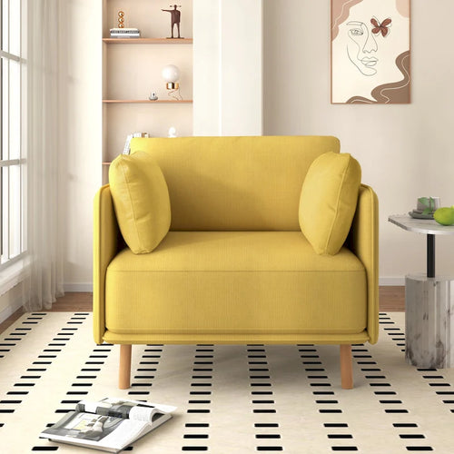 39.17-Inch Wide Upholstered Accent Chair with Padded Seat & Back for Living Room