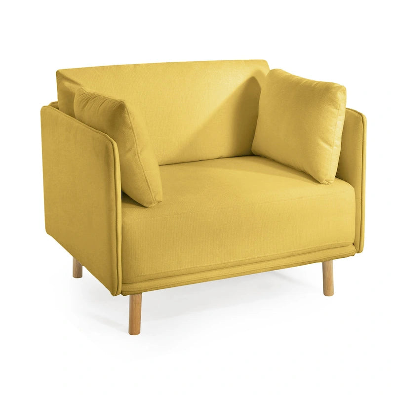 39.17-Inch Wide Upholstered Accent Chair with Padded Seat & Back for Living Room