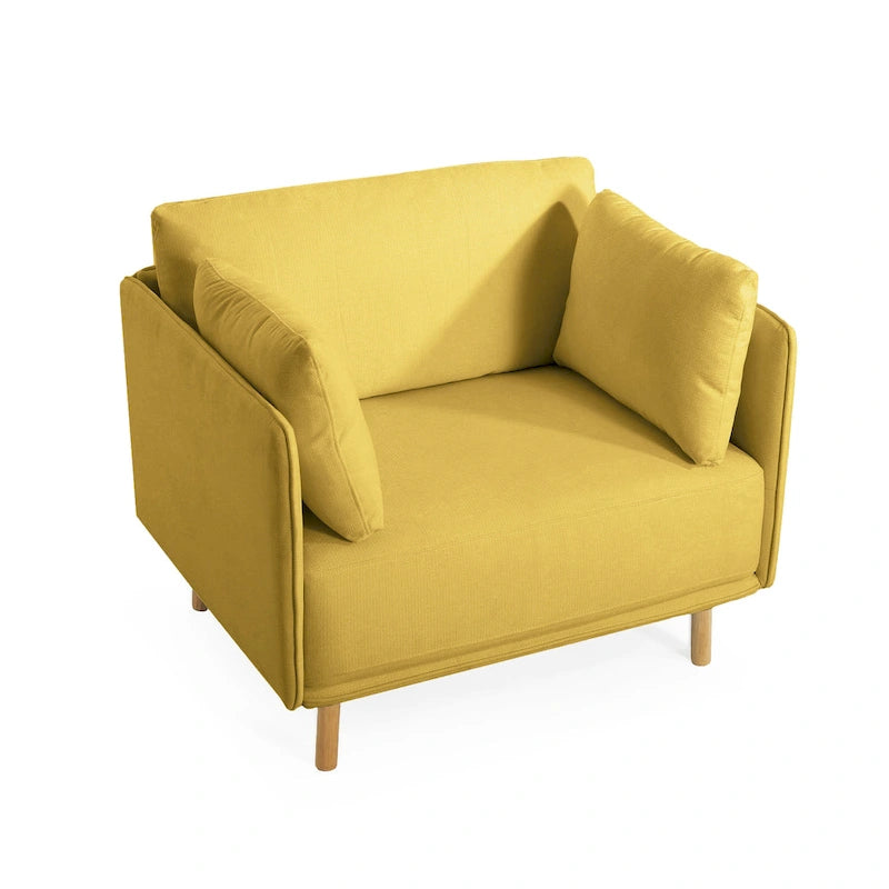 39.17-Inch Wide Upholstered Accent Chair with Padded Seat & Back for Living Room