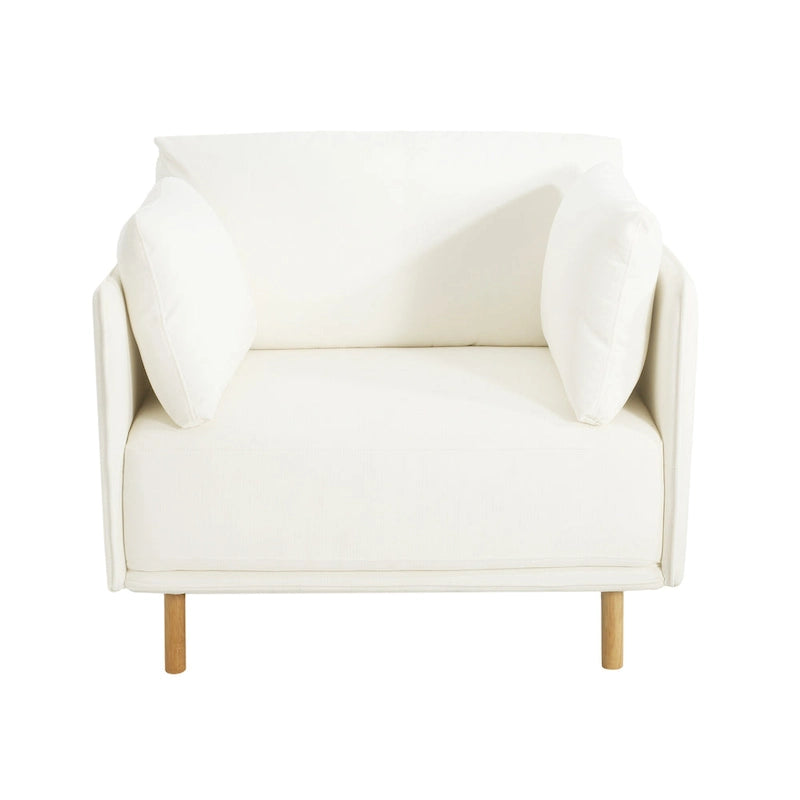 39.17-Inch Wide Upholstered Accent Chair with Padded Seat & Back for Living Room
