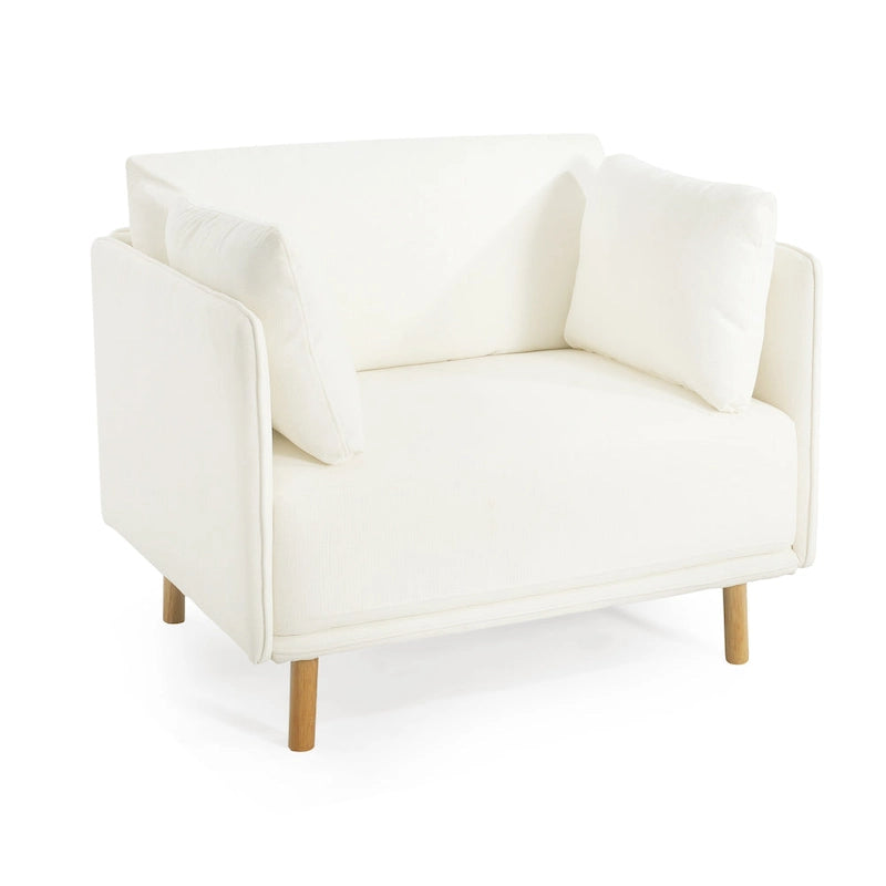 39.17-Inch Wide Upholstered Accent Chair with Padded Seat & Back for Living Room