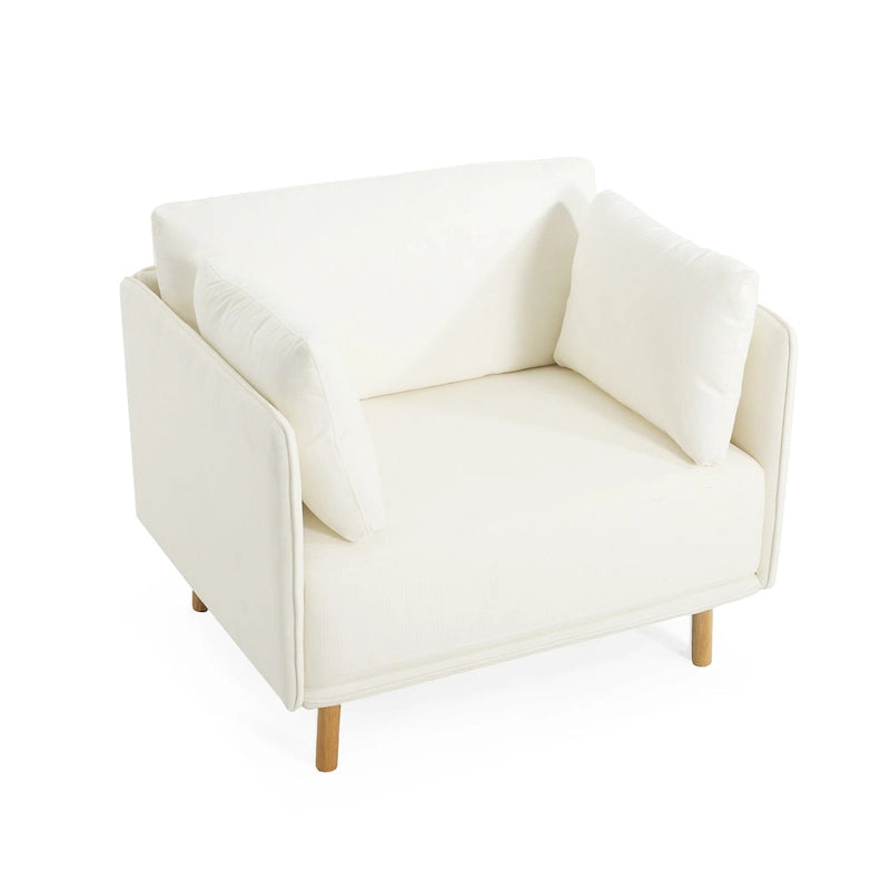 39.17-Inch Wide Upholstered Accent Chair with Padded Seat & Back for Living Room