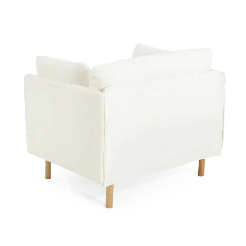 39.17-Inch Wide Upholstered Accent Chair with Padded Seat & Back for Living Room