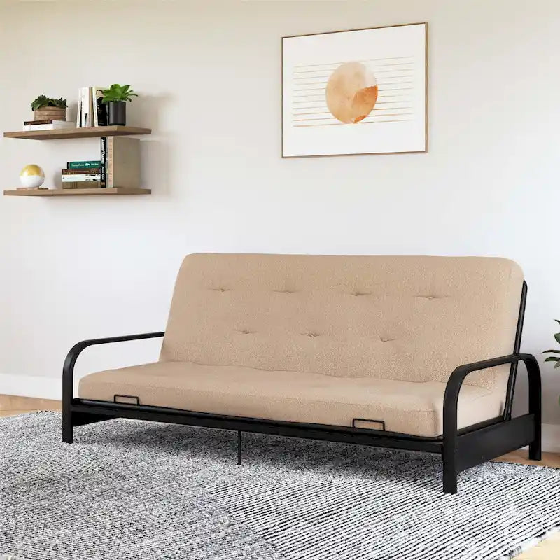 6-Inch Spring Coil Futon Mattress with Foam Padding for Sofa Bed & Guest Room