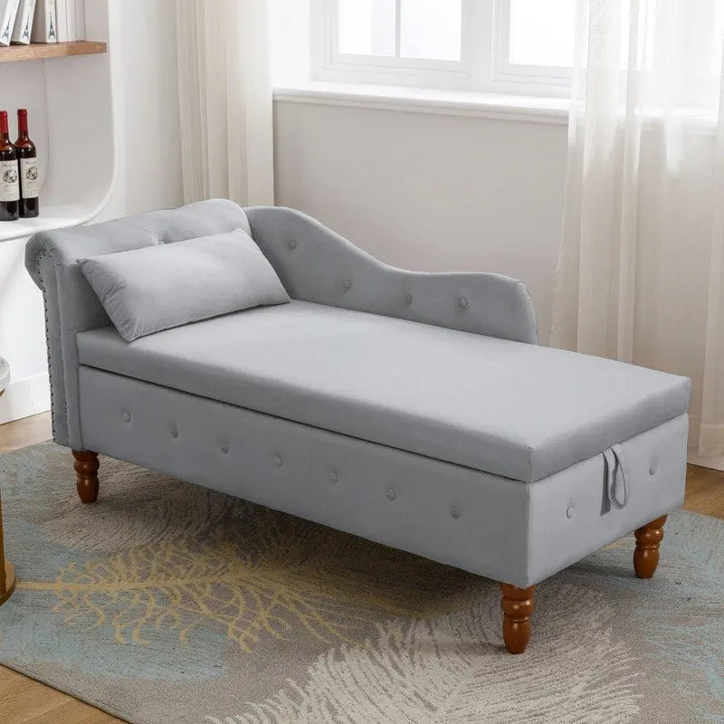 Indoor-Loungesessel, Samt-Loungesessel fürs Schlafzimmer mit Stauraum und Kissen, moderner Polstersessel mit gerollten Armlehnen