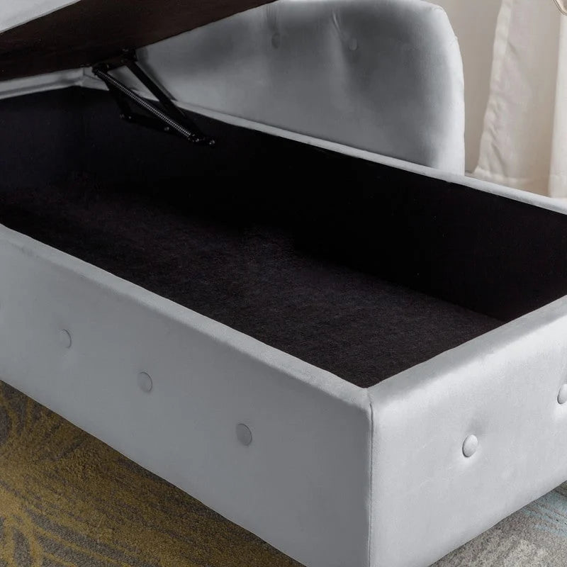 Indoor-Loungesessel, Samt-Loungesessel fürs Schlafzimmer mit Stauraum und Kissen, moderner Polstersessel mit gerollten Armlehnen