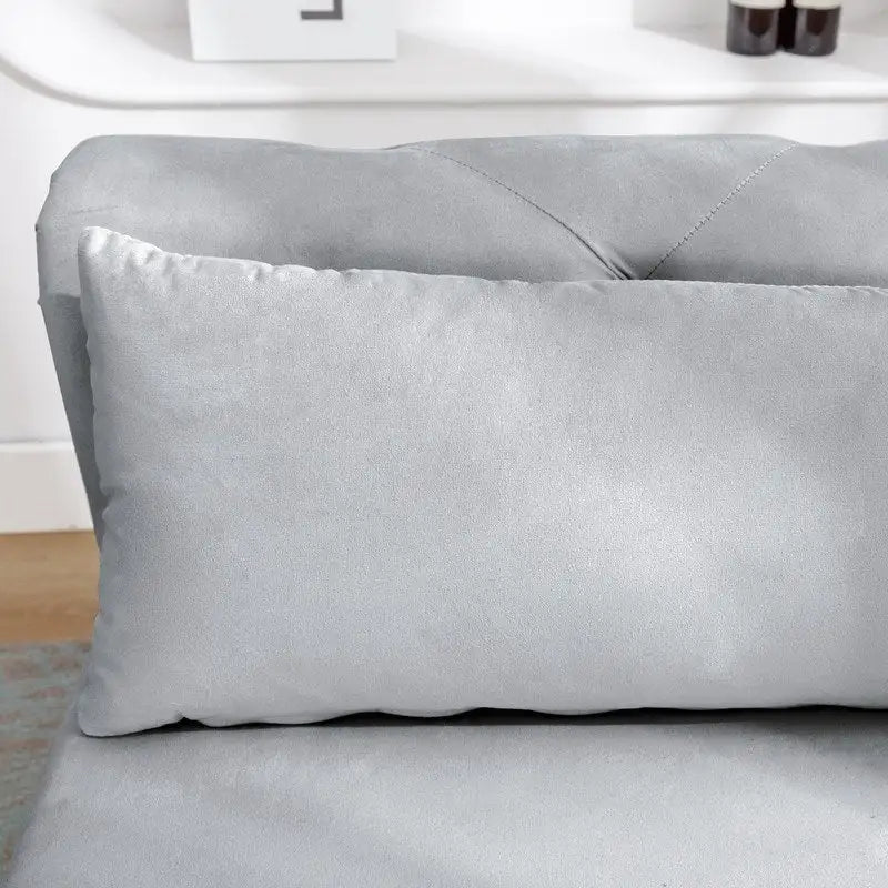 Indoor-Loungesessel, Samt-Loungesessel fürs Schlafzimmer mit Stauraum und Kissen, moderner Polstersessel mit gerollten Armlehnen