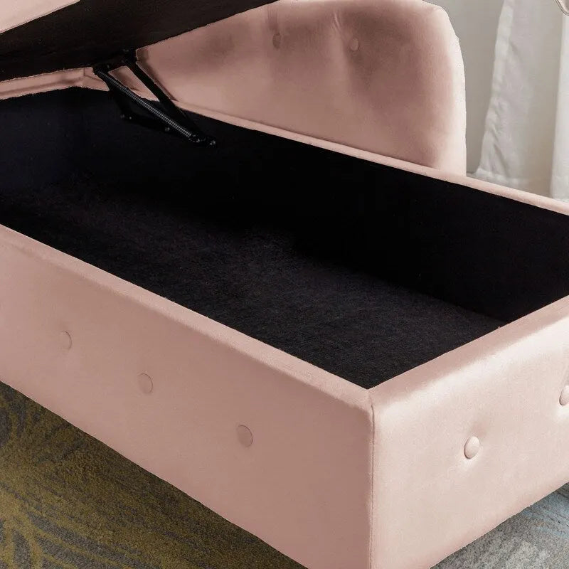 Indoor-Loungesessel, Samt-Loungesessel fürs Schlafzimmer mit Stauraum und Kissen, moderner Polstersessel mit gerollten Armlehnen