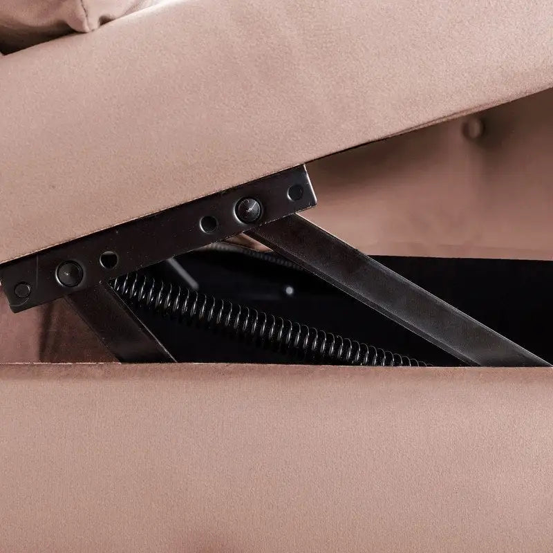 Indoor-Loungesessel, Samt-Loungesessel fürs Schlafzimmer mit Stauraum und Kissen, moderner Polstersessel mit gerollten Armlehnen