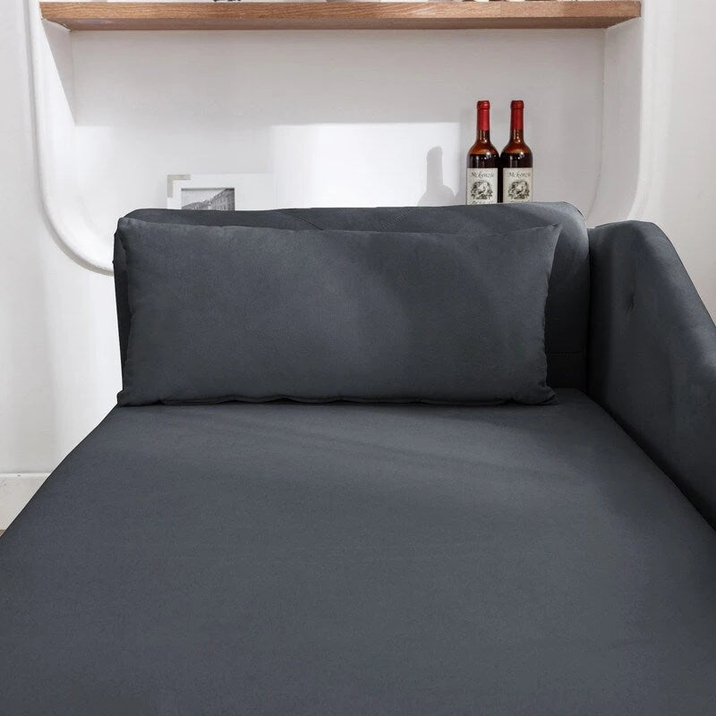 Indoor-Loungesessel, Samt-Loungesessel fürs Schlafzimmer mit Stauraum und Kissen, moderner Polstersessel mit gerollten Armlehnen