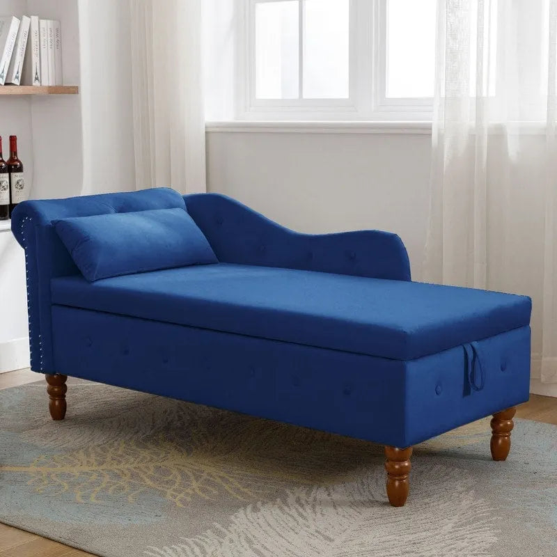 Indoor-Loungesessel, Samt-Loungesessel fürs Schlafzimmer mit Stauraum und Kissen, moderner Polstersessel mit gerollten Armlehnen