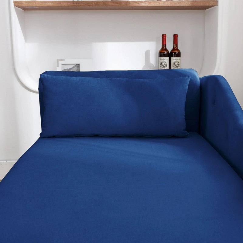 Indoor-Loungesessel, Samt-Loungesessel fürs Schlafzimmer mit Stauraum und Kissen, moderner Polstersessel mit gerollten Armlehnen