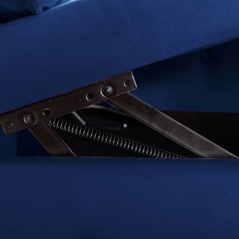 Indoor-Loungesessel, Samt-Loungesessel fürs Schlafzimmer mit Stauraum und Kissen, moderner Polstersessel mit gerollten Armlehnen