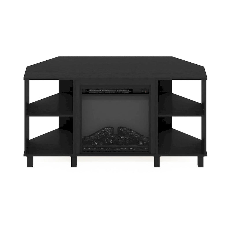 Eck-TV-Ständer mit Metallbeinen und Kamin für Fernseher bis 55