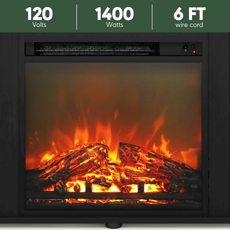 Eck-TV-Ständer mit Metallbeinen und Kamin für Fernseher bis 55