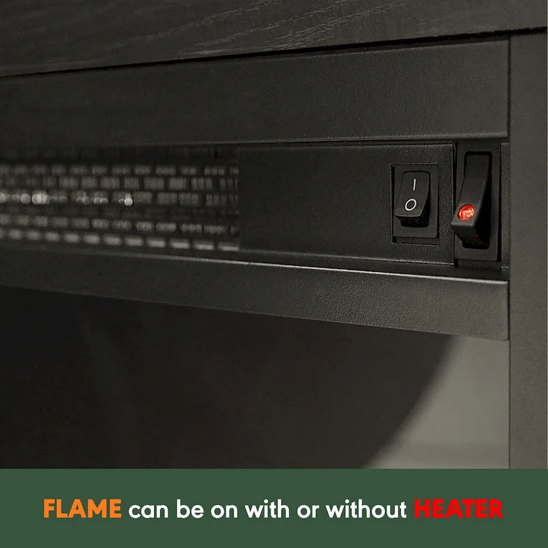 Eck-TV-Ständer mit Metallbeinen und Kamin für Fernseher bis 55