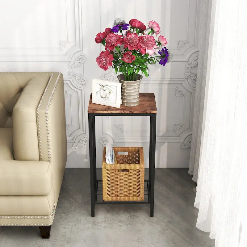 2-Tier End Table for Living Room