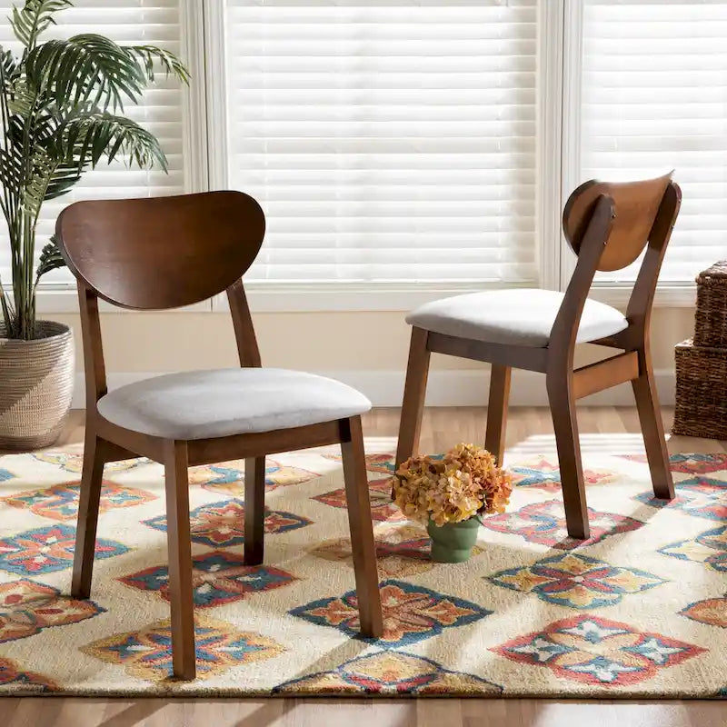 Damara Mid-Century Modern 2-Piece Dining Chair Set