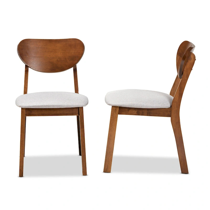 Mid-Century Modern 2-Piece Dining Chair Set