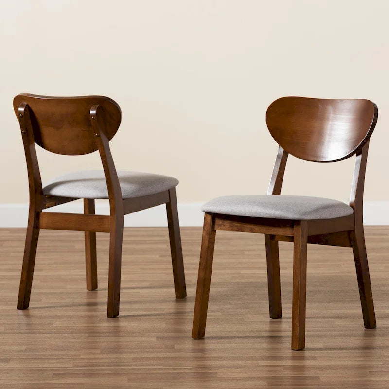 Mid-Century Modern 2-Piece Dining Chair Set