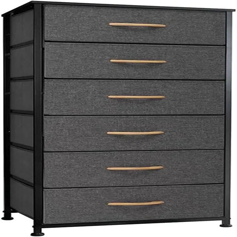 6-Drawer Vertical Dresser Storage Tower with Wide Chest for Bedroom & Closet