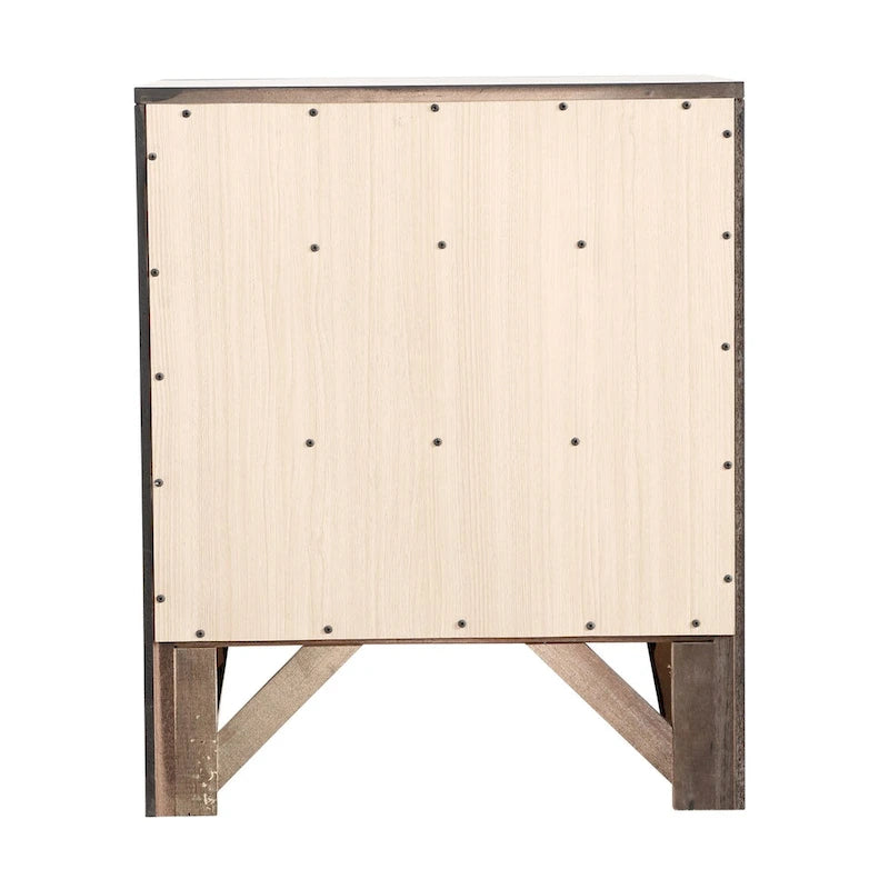 Modern 23-in Metal Knob 3-Drawer Wood Nightstand