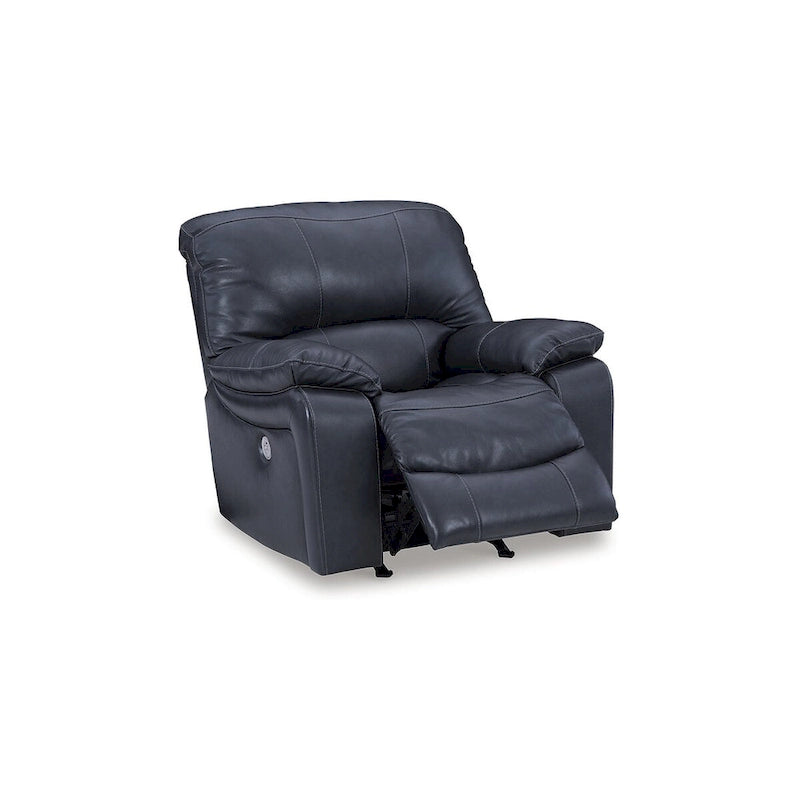 Power Recliner Sofa Chair with Swivel Base & Overstuffed Cushions