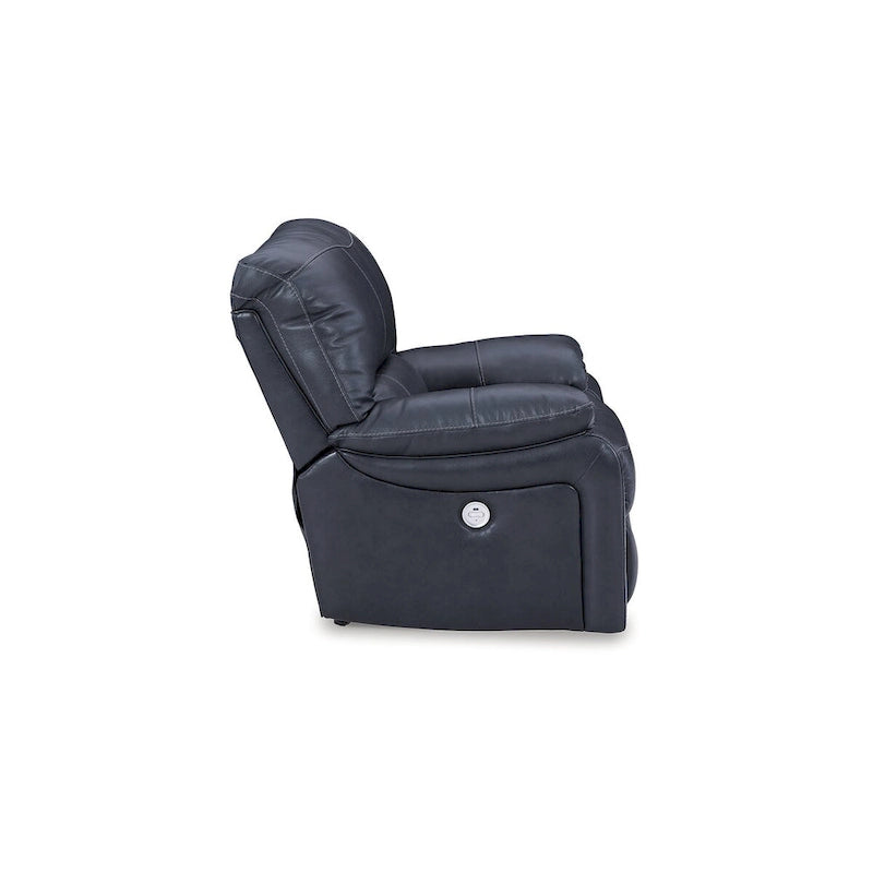Power Recliner Sofa Chair with Swivel Base & Overstuffed Cushions