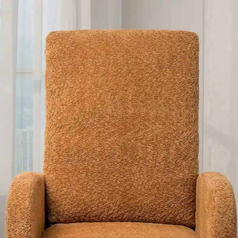 Solid Wood Rocking Chair with Curved Base for Living Room & Nursery