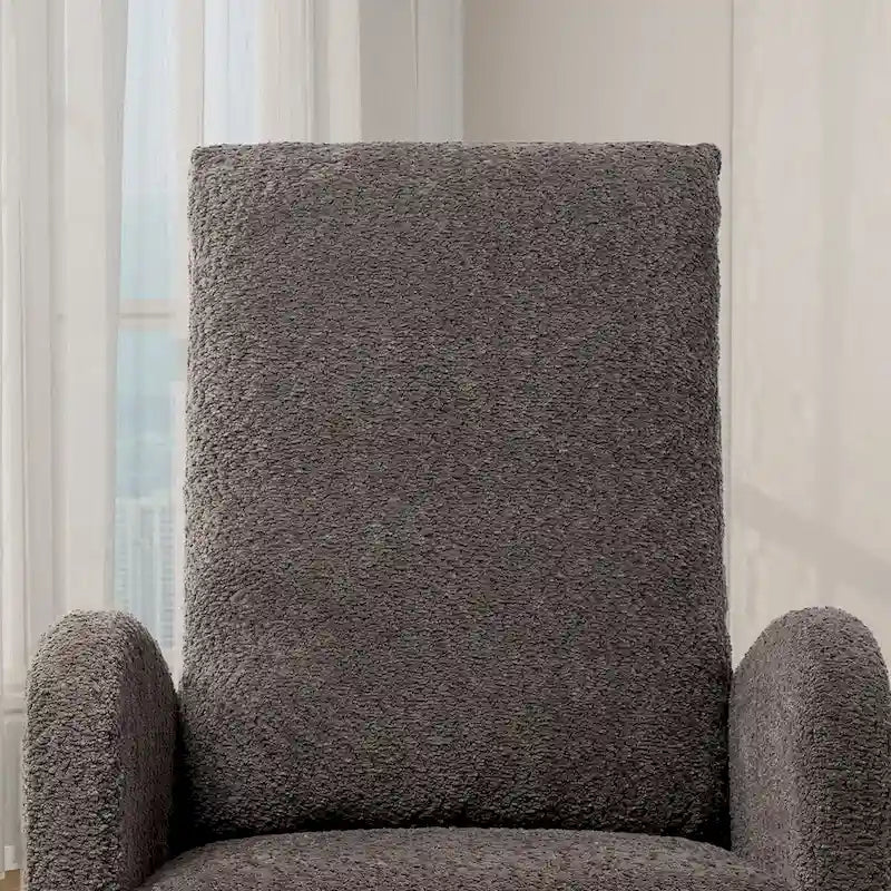 Solid Wood Rocking Chair with Curved Base for Living Room & Nursery