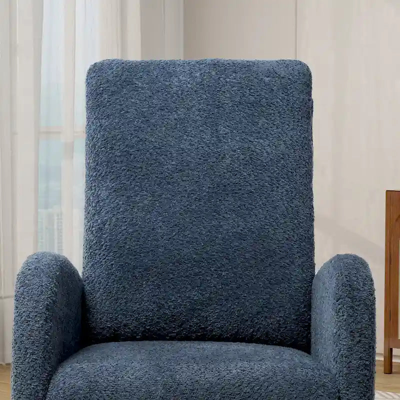 Solid Wood Rocking Chair with Curved Base for Living Room & Nursery