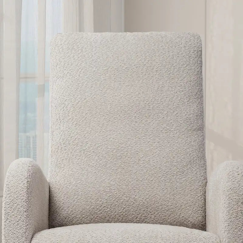 Solid Wood Rocking Chair with Curved Base for Living Room & Nursery