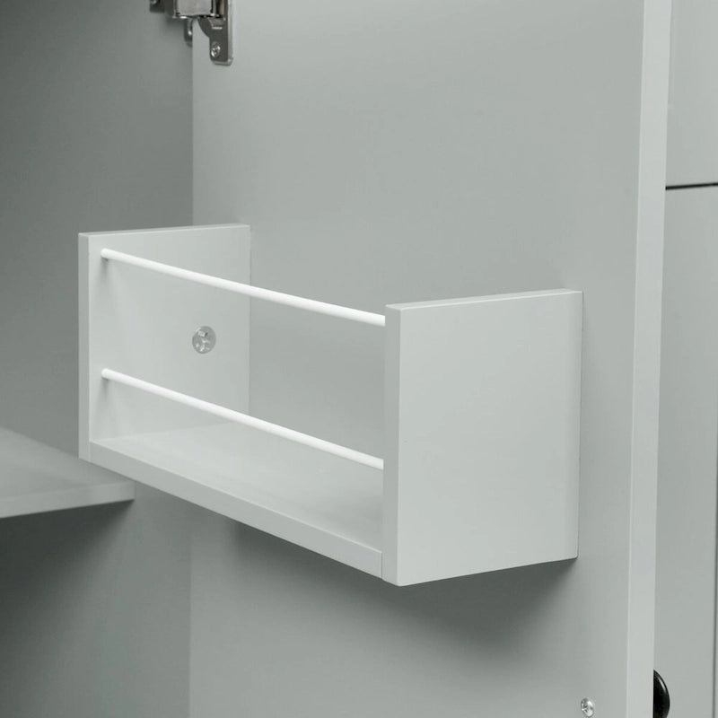 53.9 Zoll breiter rollbarer Küchenwagen mit Rollen und internem Ablagegestell - N/A